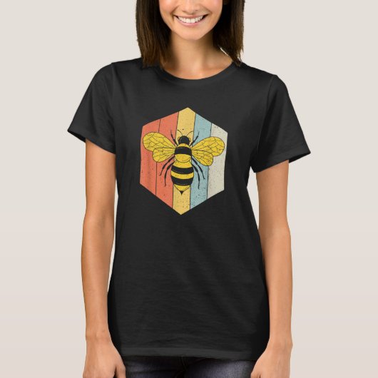 Beekeeper Beekeeping Bumblebee Vintage Retro Bees T-Shirt (Vorderseite)