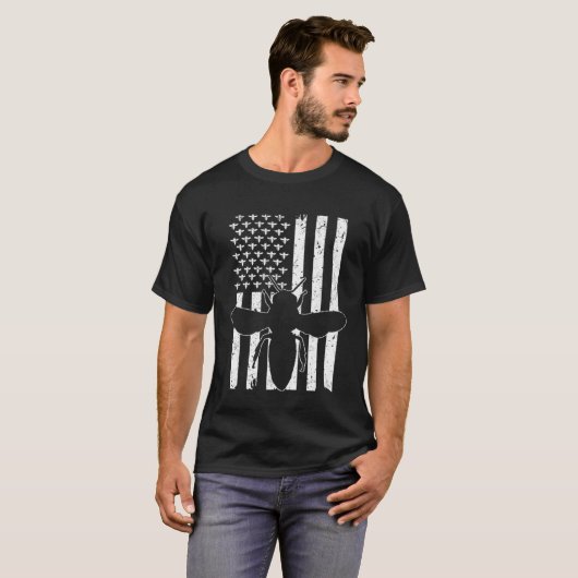 Beekeeper Beekeeping USA T-Shirt (Vorne ganz)