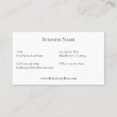 Beekeeper Blackberry Visitenkarte (Rückseite)