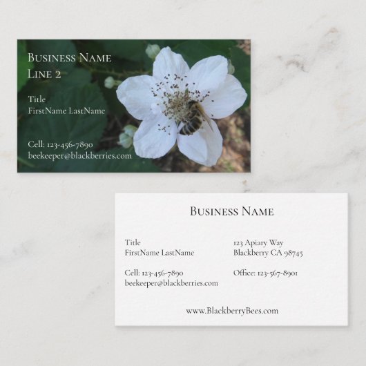 Beekeeper Blackberry Visitenkarte (Vorne/Hinten)