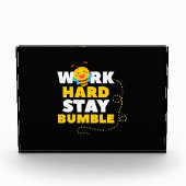 Beekeeper Gift | Bee Work Hard Stay Bumble Fotoblock (Vorderseite)