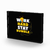 Beekeeper Gift | Bee Work Hard Stay Bumble Fotoblock (Rechts)