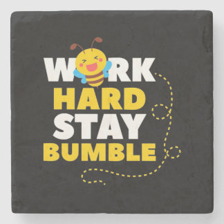 Beekeeper Gift | Bee Work Hard Stay Bumble Steinuntersetzer