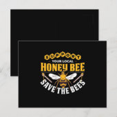 Beekeeper Gift | Honey Bee Save The Bees Postkarte (Vorne/Hinten)