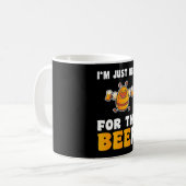 Beekeeper Gift | I Am Just Here For The Bees Kaffeetasse (Vorderseite Links)