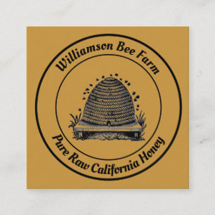 BeeKeeper Honey Apairist Vintages Hive Design Quadratische Visitenkarte