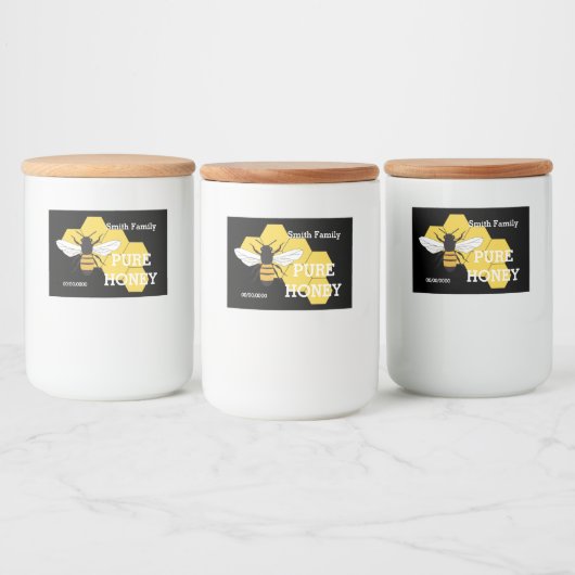 Beekeeper Honey Bearm Custom Container Label Lebensmitteletikett (Flaschen)