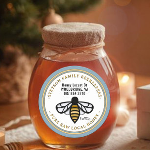 BEEKEEPER HONEY HONEYBEE LOGO RUNDER AUFKLEBER