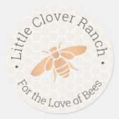 Beekeeper Honeycomb Jar Label Runder Aufkleber (Vorderseite)