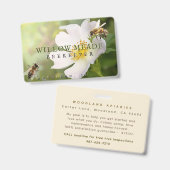 BEEKEEPER ID Abzeichen mit Rose Blume und Bienen Ausweis (Vorder- & Rückseite)