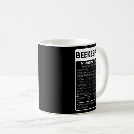 BEEKEEPER Nutrition Fakten sarkastisch grafisch Kaffeetasse (VorderseiteRechts)