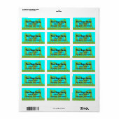 Beekeeper Silhouette Blue Personalisiert Honey Jar Adressaufkleber (Vorne)