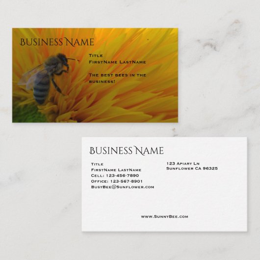 Beekeeper Visitenkarte (Vorne/Hinten)