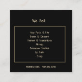 Beekeeper's I'M KEEPER Queen Bee Business Card Quadratische Visitenkarte (Rückseite)