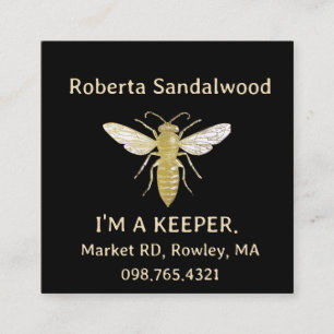 Beekeeper's I'M KEEPER Queen Bee Business Card Quadratische Visitenkarte