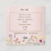 Beekeeper's I'M KEEPER Queen Bee Business Card Quadratische Visitenkarte (Rückseite)