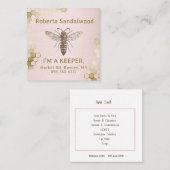 Beekeeper's I'M KEEPER Queen Bee Business Card Quadratische Visitenkarte (Vorne/Hinten)
