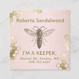 Beekeeper's I'M KEEPER Queen Bee Business Card Quadratische Visitenkarte