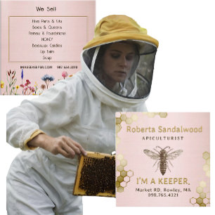 Beekeeper's I'M KEEPER Queen Bee Business Card Quadratische Visitenkarte