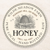 Beekeeper's Ivory Skep Honey Promotion Untersetzer (Vorderseite)