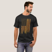 Beekeeping American Flag Honeycomb Honey Bees Beek T-Shirt (Vorne ganz)