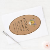 Beekeeping Honey Labels | Honeybee & Honeycomb Des Ovaler Aufkleber (Umschlag)