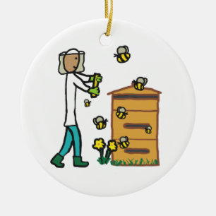 Beekeeping Keramik Ornament