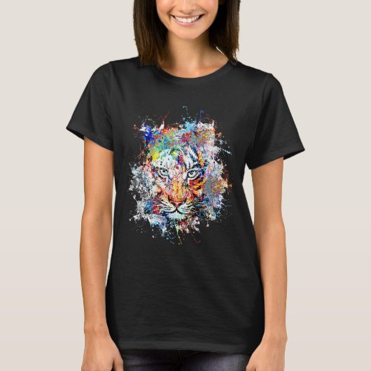 Beelegt beheizter Tiger Watercolor Tiger T-Shirt (Vorderseite)