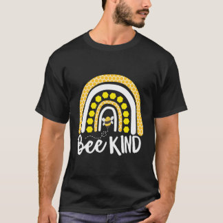 Been Kind Rainbow Bumble Bee Honeycomb Yellow Hone T-Shirt