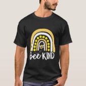 Been Kind Rainbow Bumble Bee Honeycomb Yellow Hone T-Shirt (Vorderseite)