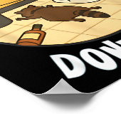 Been There Done That Drunk Racoon Funny Bathroom D Poster (Ecke)