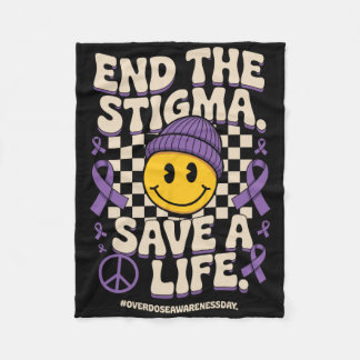 Beende Das Stigma Rette Ein Leben Groovy Überdosis Fleecedecke