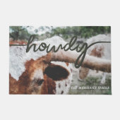 Beenden Impressionist Painted Longhorn Fußmatte (Vorderseite)