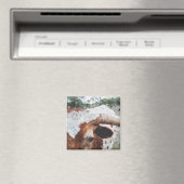 Beenden Impressionist Painted Longhorn Magnet (In Situ (Geschirrspüler))