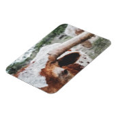 Beenden Impressionist Painted Longhorn Magnet (Linke Seite)