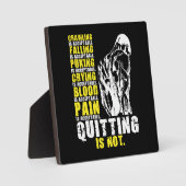 Beenden ist nicht akzeptabel, Gym Workout-Motivati Fotoplatte (Vorderseite)