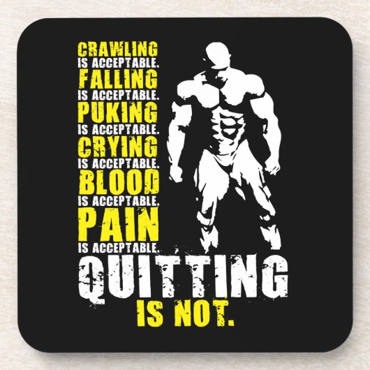 Beenden ist nicht akzeptabel - Workout Motivierend Getränkeuntersetzer (Vorderseite)