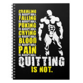 Beenden ist nicht akzeptabel - Workout Motivierend Notizblock (Vorderseite)