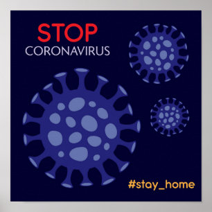 Beenden Sie Coronavirus, bleibe Zuhause-Hashtag-Pr Poster