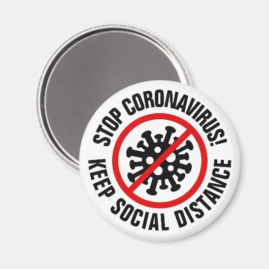 Beenden Sie CoronaVirus-Logomagnete mit benutzerde Magnet (Vorderseite/Rückseite)