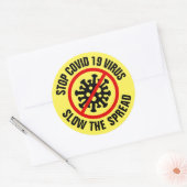 Beenden Sie Covid 19, um die Ausbreitung des Coron Runder Aufkleber (Umschlag)