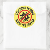 Beenden Sie Covid 19, um die Ausbreitung des Coron Runder Aufkleber (Tasche)