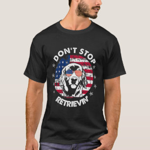 Beenden Sie das Abholen des Goldenen Retriever am T-Shirt