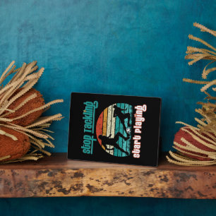 Beenden Sie das Anfangen, zu spielen Fotoplatte