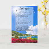 Beenden Sie das Gedicht nicht Karte (Gelbe Blume)