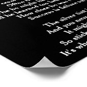 Beenden Sie das Gedicht nicht - Poster (Ecke)