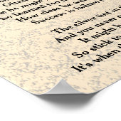 Beenden Sie das Gedicht nicht - Poster (Ecke)