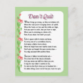 Beenden Sie das Gedicht nicht Postkarte (Vorderseite)