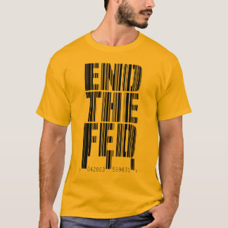 Beenden Sie das gefütterte Bar-Code-Entwurfs-Shirt T-Shirt