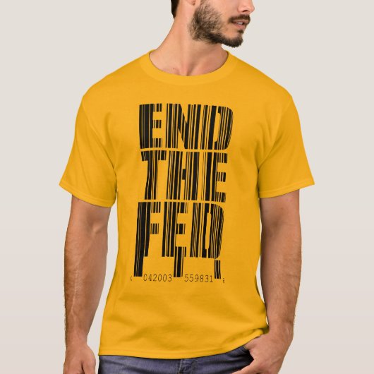 Beenden Sie das gefütterte Bar-Code-Entwurfs-Shirt T-Shirt (Vorderseite)